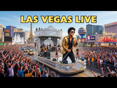 🎈LAS VEGAS LIVE 🎤 Bruno Mars Parade